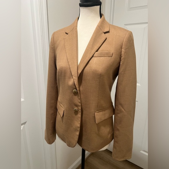 J. Crew Jackets & Blazers - Women’s J.Crew Camel Blazer — Size 2 — Gold Buttons | Perfect Exterior ✨